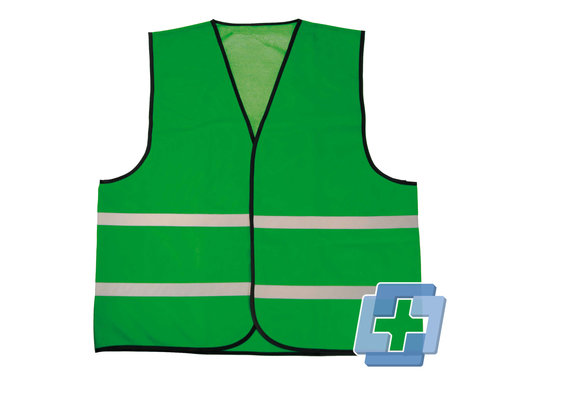 Veiligheidsvest groen diverse teksten beschikbaar