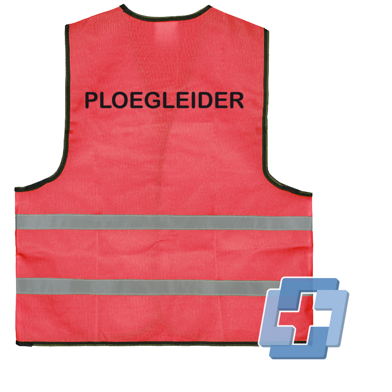 Veiligheidsvest rood (diverse teksten beschikbaar)