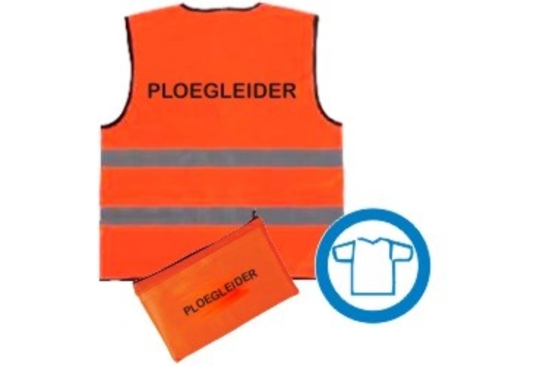Veiligheidsvest opdruk ploegleider oranje