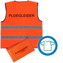 Veiligheidsvest opdruk ploegleider oranje