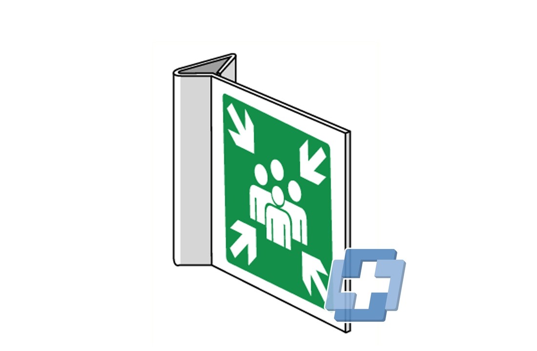 Verzamelpunt Pictogram - diverse maten (Haaks)