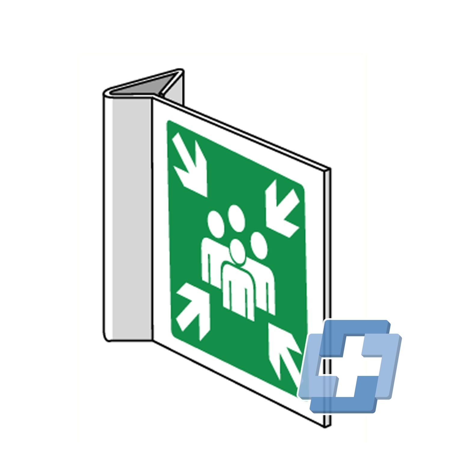 Verzamelpunt Pictogram - diverse maten (Haaks)