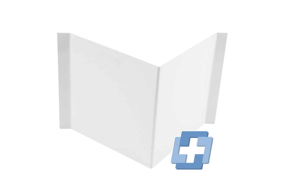 Blanco bordje - panorama - 150 x 300 mm