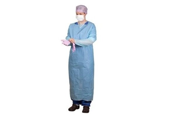 Evercare Schutzschürze mit Ärmeln blau Größe L (100 Stück)