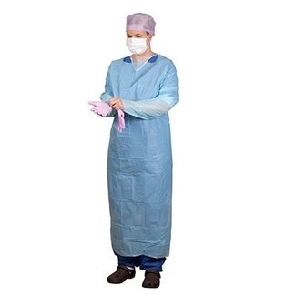 Evercare Schutzschürze mit Ärmeln blau Größe L (100 Stück)