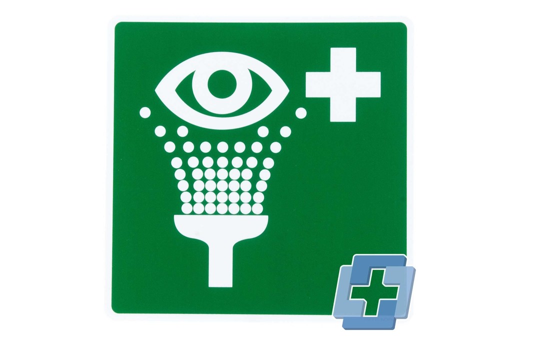 Oogdouche Pictogram - diverse maten (polypropyleenplaat)