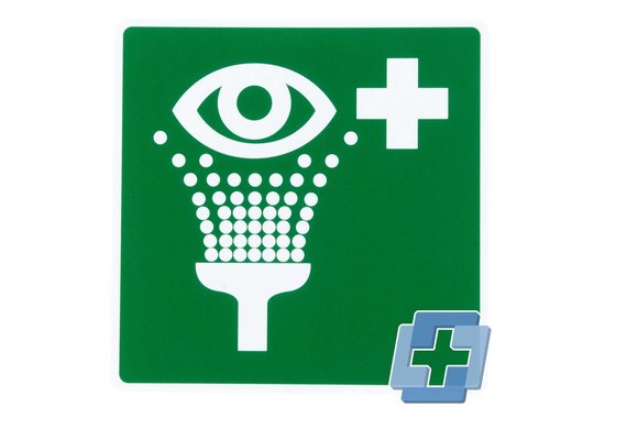 Oogdouche Pictogram - diverse maten (polypropyleenplaat)