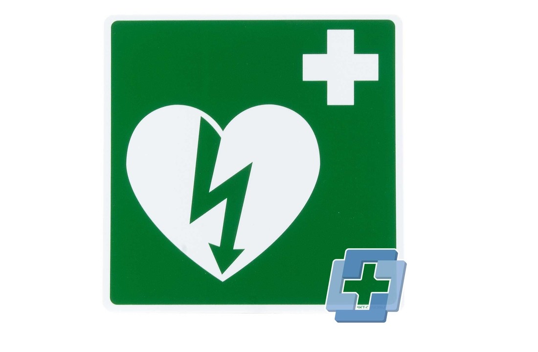 AED ILCOR Pictogram - diverse maten (polypropyleenplaat)