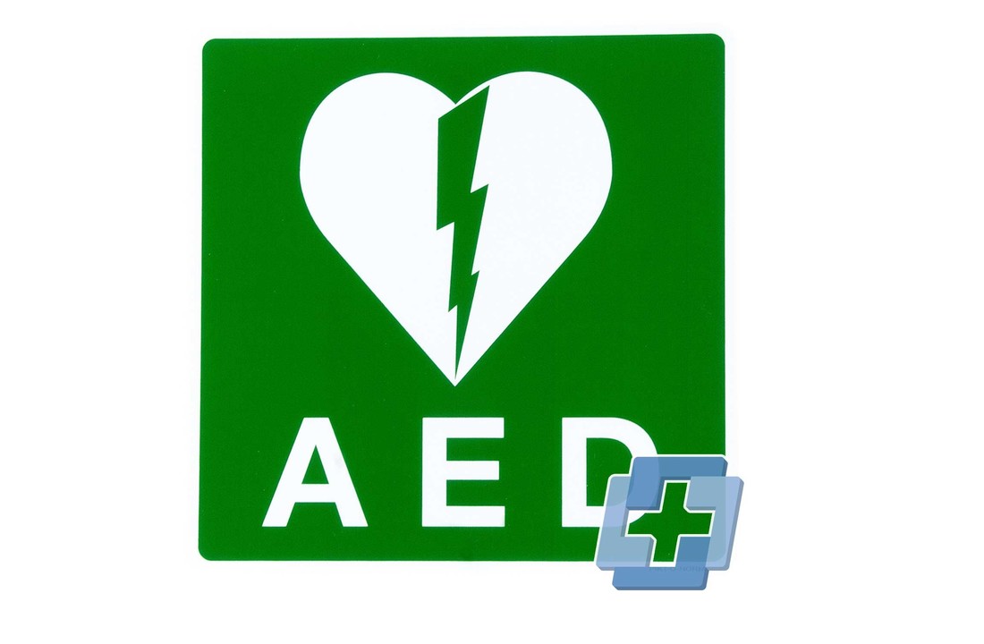 AED Pictogram - diverse maten (polypropyleenplaat)