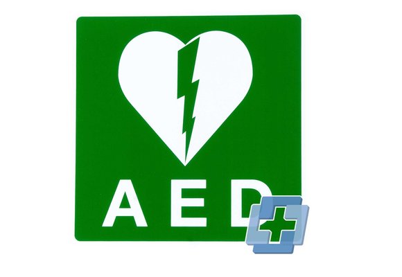 AED-Symbol - verschiedene Größen (Polypropylenfolie)