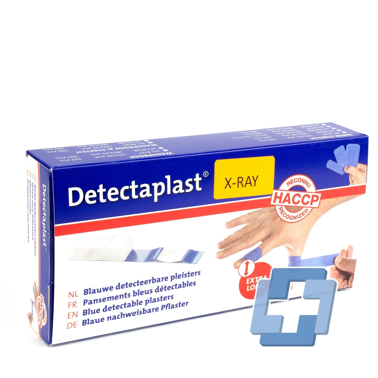 Detectaplast Wasserdicht Blau Röntgen patches PU - 25 x 72 mm (100 Stück)
