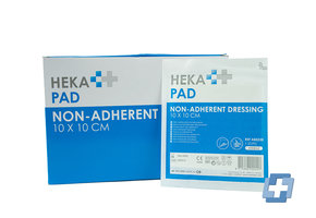 HEKApad niet verklevende wondkompres steriel - 10 x 10 cm (100 stuks)