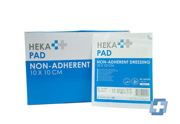 HEKApad ​​nicht anhaftender Wundverband - 10 x 10 cm (100 Stück)