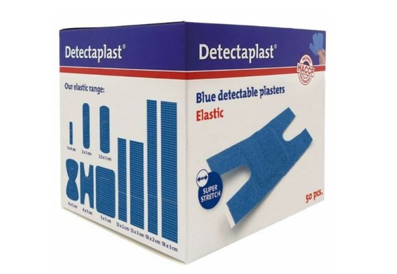 Blau elastische Gewebe Patches HACCP ET Anker (50 Stück)