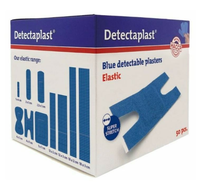 Blau elastische Gewebe Patches HACCP ET Anker (50 Stück)