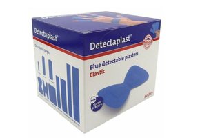 Detectaplast Elastic blauwe pleisters 68x38mm (Vlinder) (50 stuks)