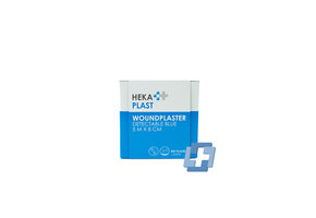 HEKAPLAST Rolpleister HACCP ET blauw detecteerbaar - 5 m x 8 cm