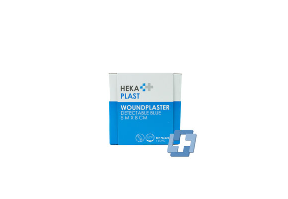 Hekaplast HACCP 5 m x 8cm blau detektierbar PE in handlicher Spenderbox