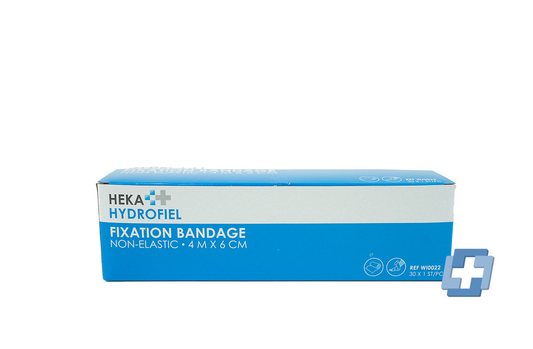 HEKA Niet-elastisch fixatiewindsel - 4 m x 6 cm (30 stuks)