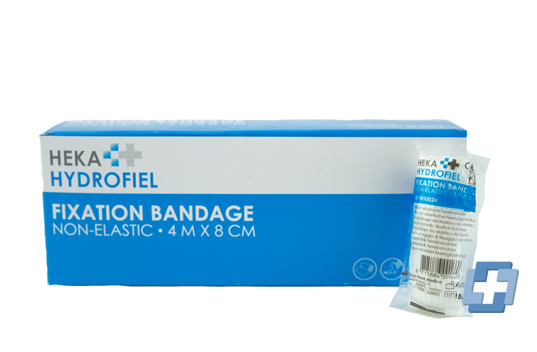 HEKA Niet-elastisch fixatiewindsel - 4 m x 8 cm (30 stuks)