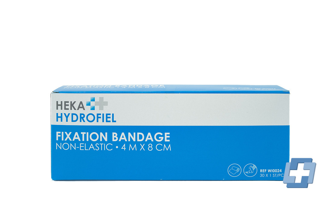 HEKA Niet-elastisch fixatiewindsel - 4 m x 8 cm (30 stuks)