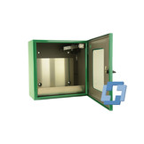 Sanitäre AED Außenwandung Schrank aluminuium grau beheizt / gekühlt