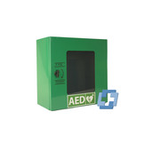 Sixcase AED buitenwandkast aluminium groen