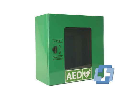 Sixcase AED buitenwandkast aluminium groen