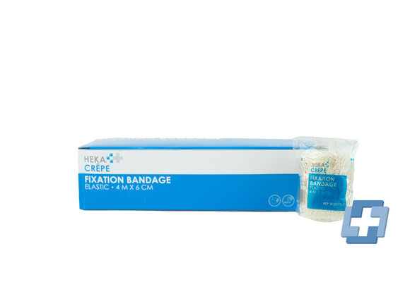HEKA Elastic fixatiewindsel Krepp - 4 m x 6 cm (10 Stück)