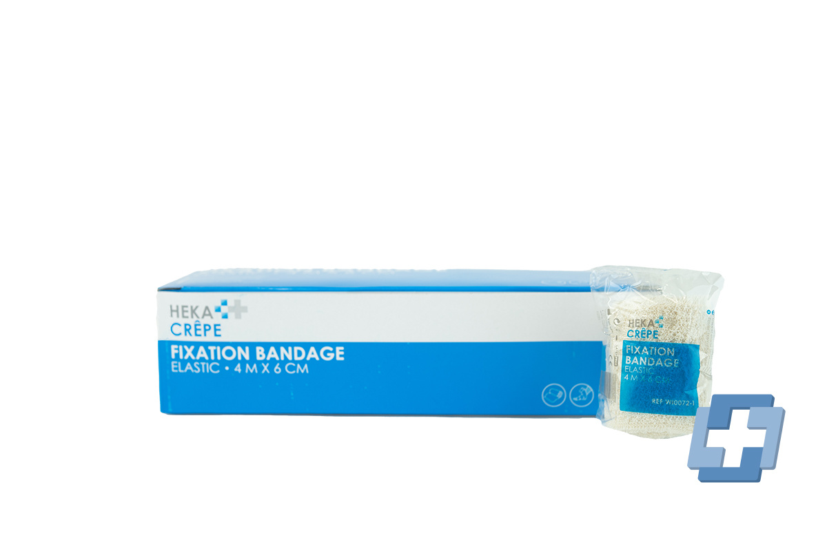 HEKA Elastisch fixatiewindsel crêpe - 4 m x 6 cm (10 stuks)