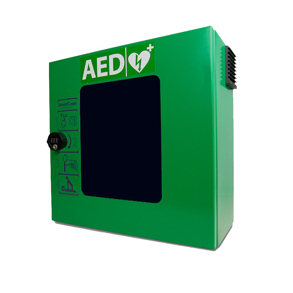 Sixcase AED Outdoor-Wandschrank - Grün - mit Schloss