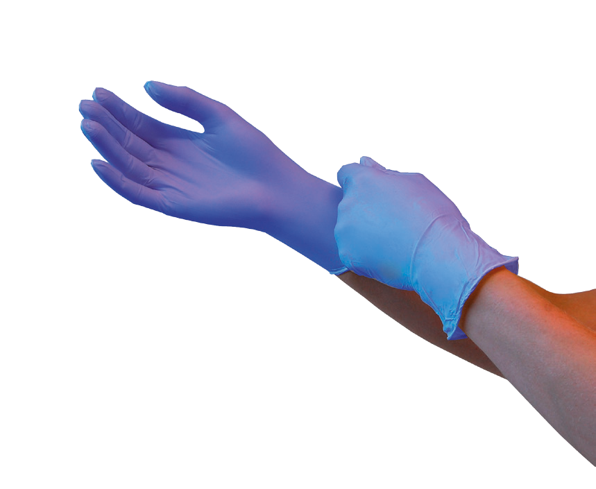 Evercare nitrile violet handschoenen onsteriel pdv (150 stuks)