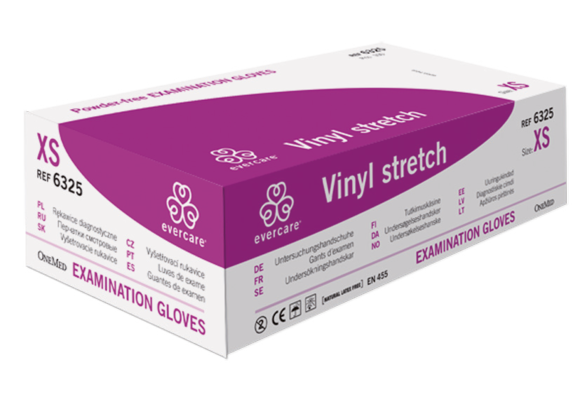 Evercare Vinyl-Stretchhandschuhe unsteriles (100 Stück)
