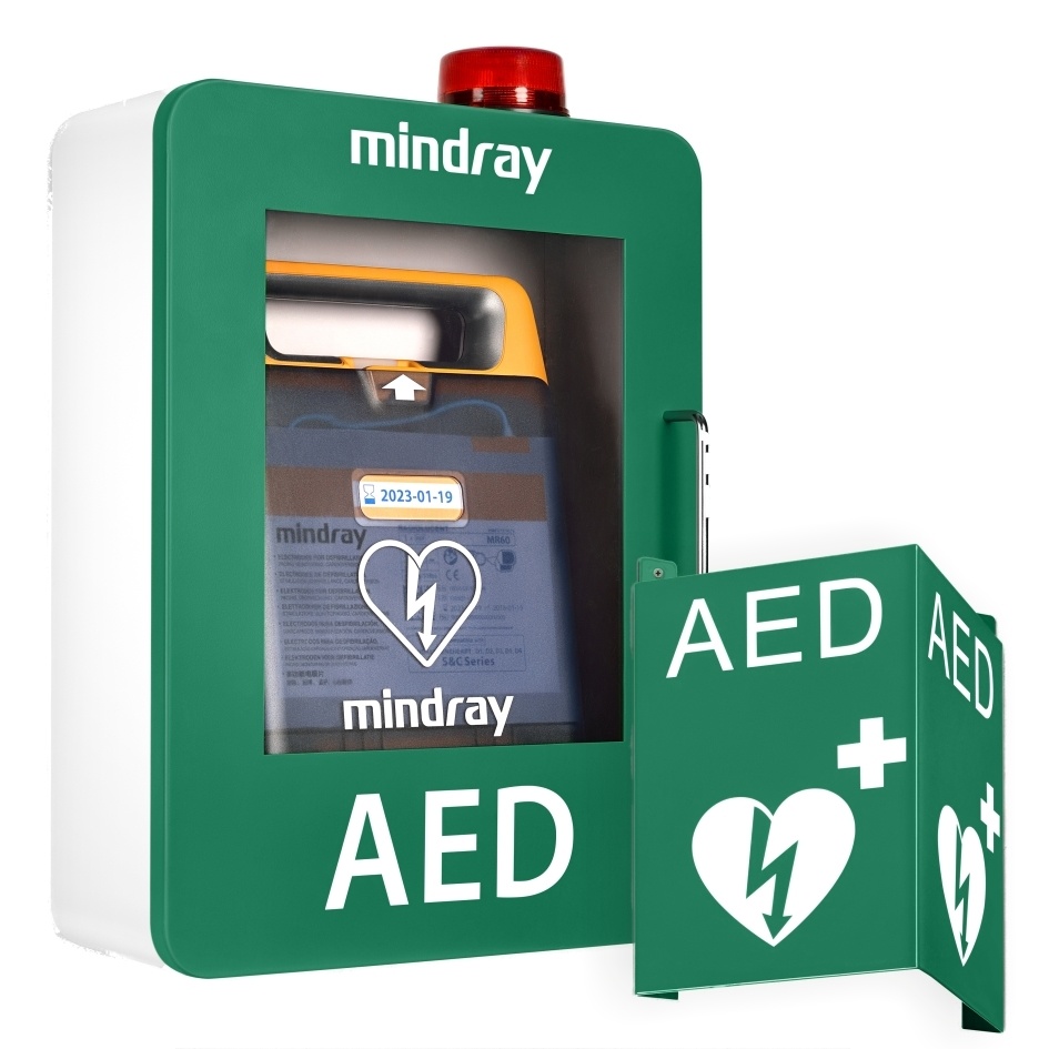 Mindray AED Wandschrank mit Alarm (grün)