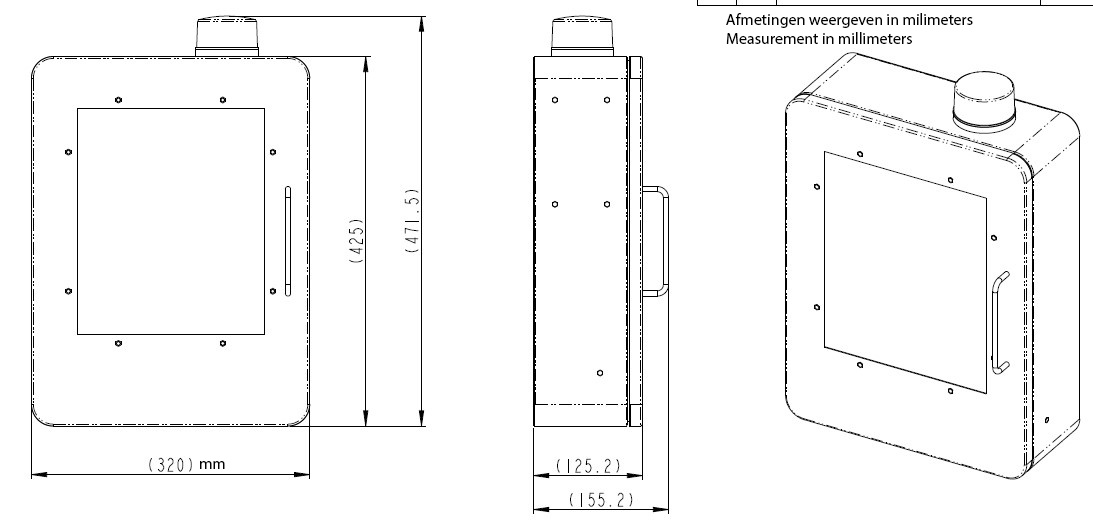 Mindray AED Wandschrank mit Alarm (grün)