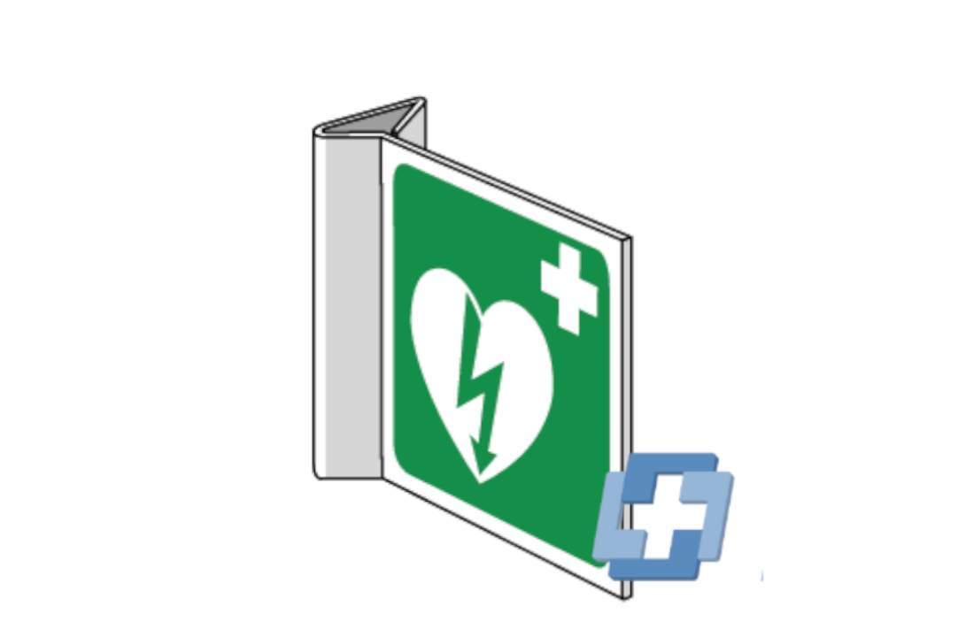 AED ILCOR Pictogram - diverse maten  (Haaks)