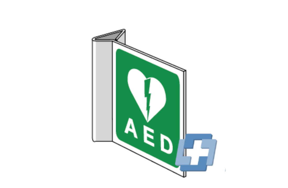AED Pictogram - diverse maten (Haaks)