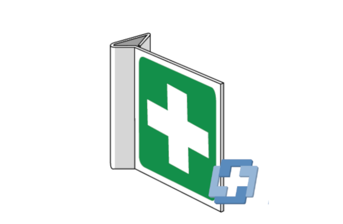 EHBO Pictogram - diverse maten (Haaks)