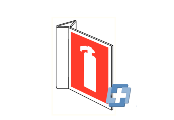 Brandblusser Pictogram - diverse maten  (haaks)