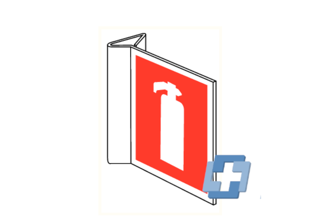 Brandblusser Pictogram - diverse maten  (haaks)