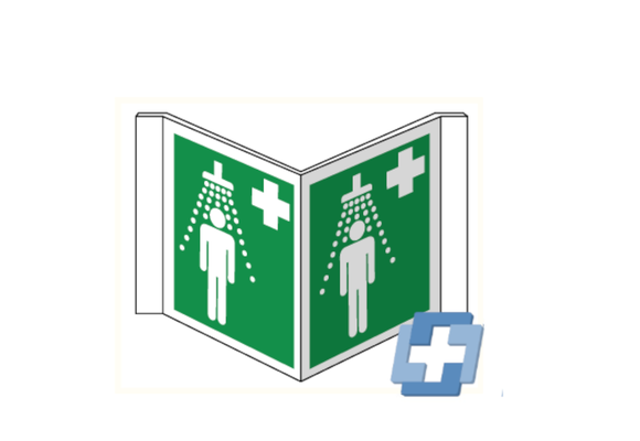 Nooddouche Pictogram - 150 x 300 mm (Panorama)