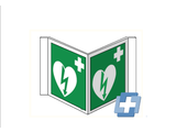 AED-Symbol - verschiedene Größen (Panorama)