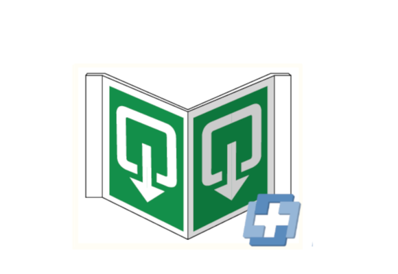 Uitgang Pictogram - diverse maten (panorama)