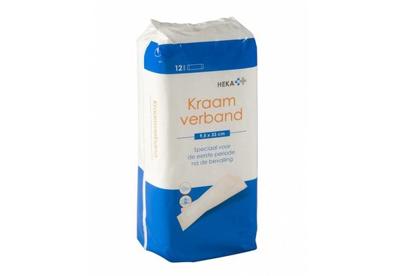 HEKA kraamverband 8x30,5 cm (12 stuks)
