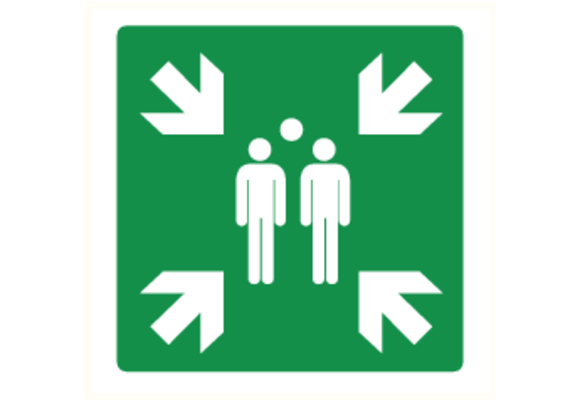 Verzamelpunt Pictogram - 300 x 300 mm (polypropyleenplaat)