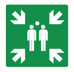 Verzamelpunt Pictogram - 300 x 300 mm (polypropyleenplaat)