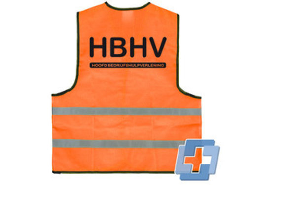 Veiligheidsvest opdruk oranje - diverse teksten beschikbaar