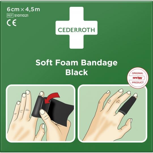 Cederroth Soft Foam Bandage schwarz - 6 cm x 4,5 m (1 box)