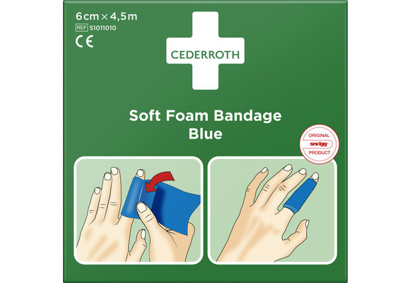 Cederroth Soft Foam Bandage  Blauw -  6 cm x 4,5 m (1 box)