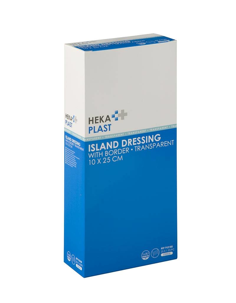 HEKA plast border transparant- 10 x 25 cm steriel (25 Stuks)